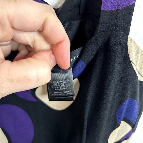 Marc by Marc Jacobs Polka Dot Bubble Dress Womens Size 2 Black Purple Y2K - Picture 9 of 11